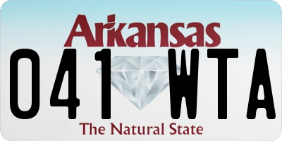 AR license plate 041WTA