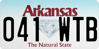 AR license plate 041WTB