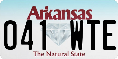 AR license plate 041WTE