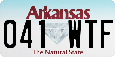 AR license plate 041WTF