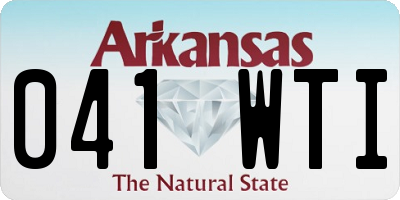 AR license plate 041WTI