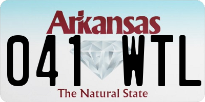 AR license plate 041WTL