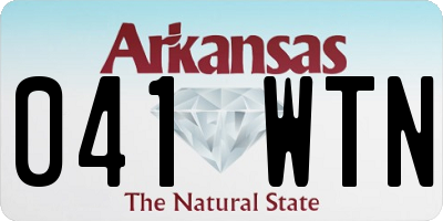 AR license plate 041WTN