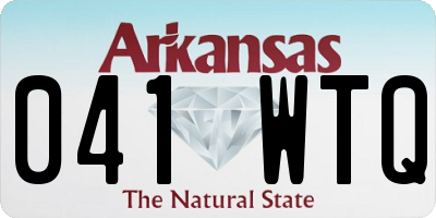 AR license plate 041WTQ