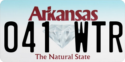 AR license plate 041WTR