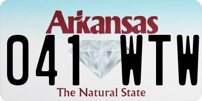 AR license plate 041WTW