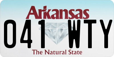 AR license plate 041WTY