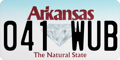 AR license plate 041WUB