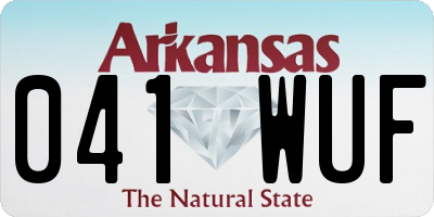 AR license plate 041WUF