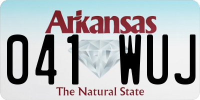 AR license plate 041WUJ