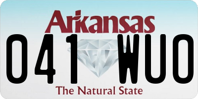 AR license plate 041WUO