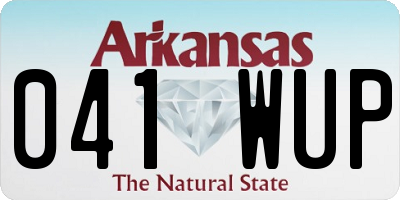 AR license plate 041WUP