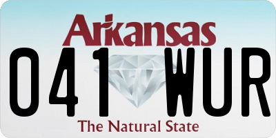 AR license plate 041WUR