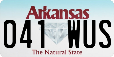 AR license plate 041WUS