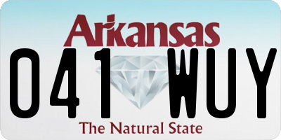 AR license plate 041WUY