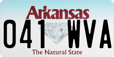 AR license plate 041WVA