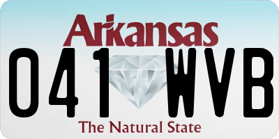 AR license plate 041WVB
