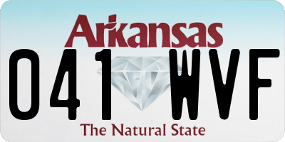 AR license plate 041WVF