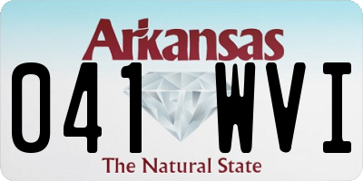 AR license plate 041WVI
