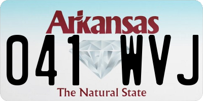 AR license plate 041WVJ