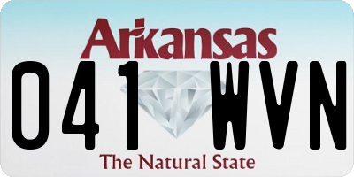 AR license plate 041WVN