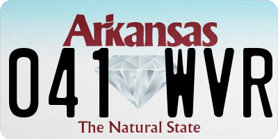 AR license plate 041WVR
