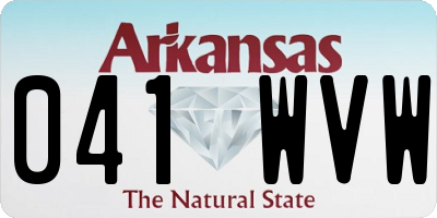 AR license plate 041WVW