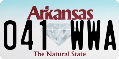 AR license plate 041WWA