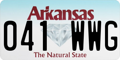 AR license plate 041WWG