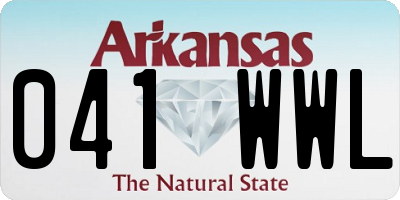 AR license plate 041WWL