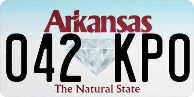 AR license plate 042KPO