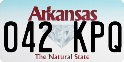 AR license plate 042KPQ