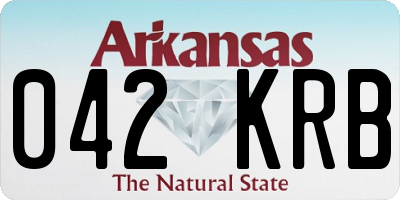 AR license plate 042KRB