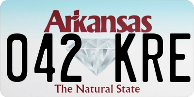 AR license plate 042KRE