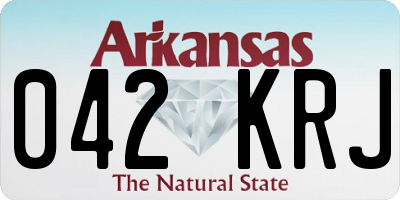 AR license plate 042KRJ