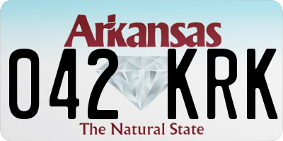 AR license plate 042KRK