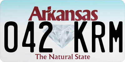 AR license plate 042KRM