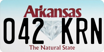 AR license plate 042KRN
