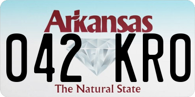 AR license plate 042KRO