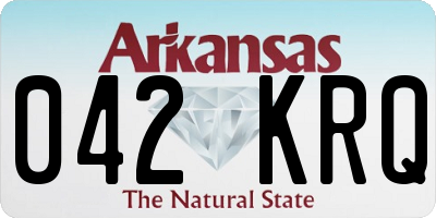 AR license plate 042KRQ