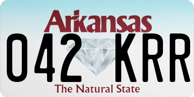 AR license plate 042KRR