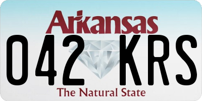 AR license plate 042KRS
