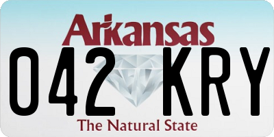 AR license plate 042KRY