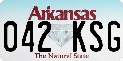 AR license plate 042KSG