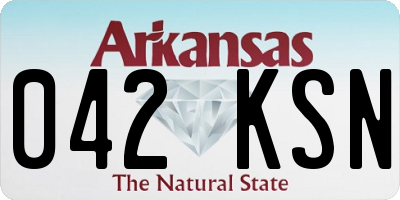 AR license plate 042KSN