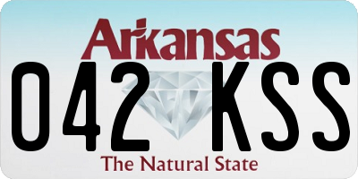 AR license plate 042KSS