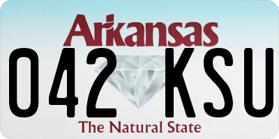 AR license plate 042KSU