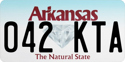 AR license plate 042KTA