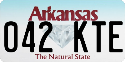 AR license plate 042KTE
