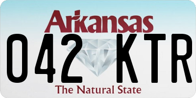 AR license plate 042KTR